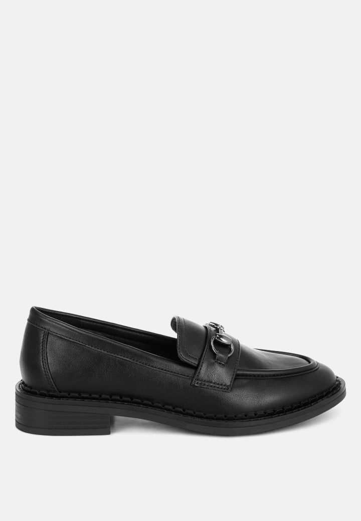 cavendish penny strap accent loafers#color_black-smooth