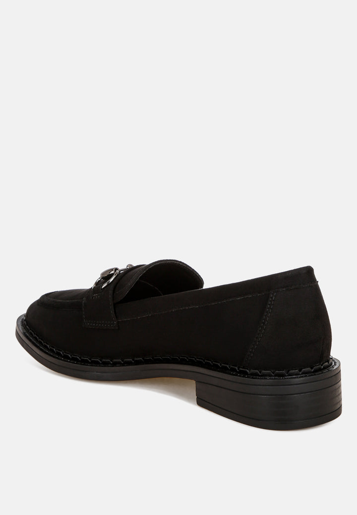 cavendish penny strap accent loafers#color_black-suede