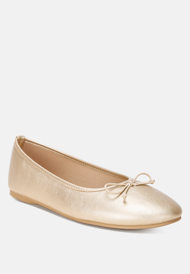 Clarendra Stretch Fit Ballet Flats#color_gold-metallic