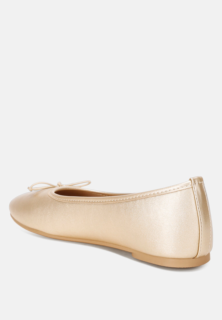 Clarendra Stretch Fit Ballet Flats#color_gold-metallic