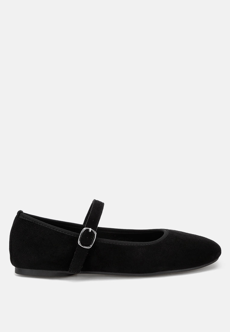 Bailarinas con hebilla Montrose de medio pie#color_black-suede
