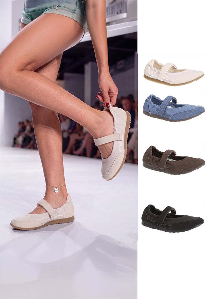 mayana flexible velcro strap sneakers#color_black