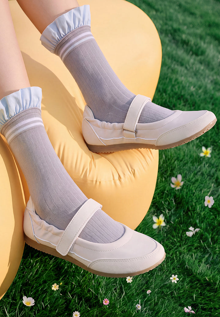 mayana flexible velcro strap sneakers#color_off-white