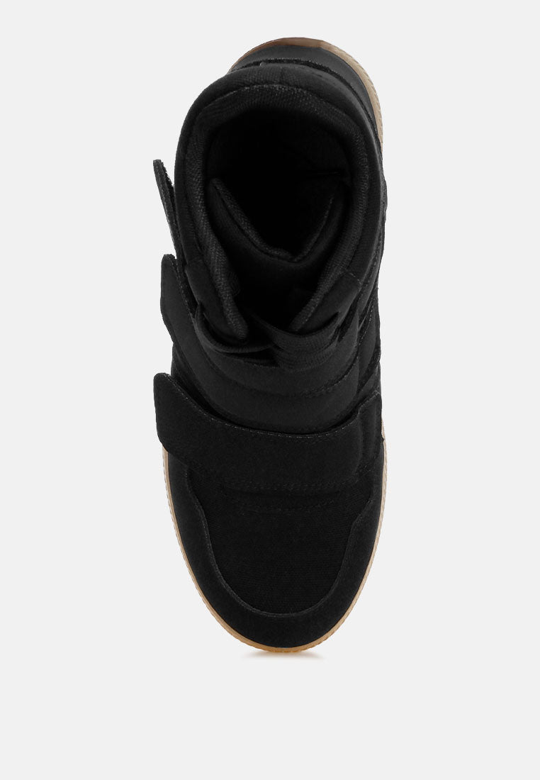 triple strap high-top sneakers by ruw#color_black