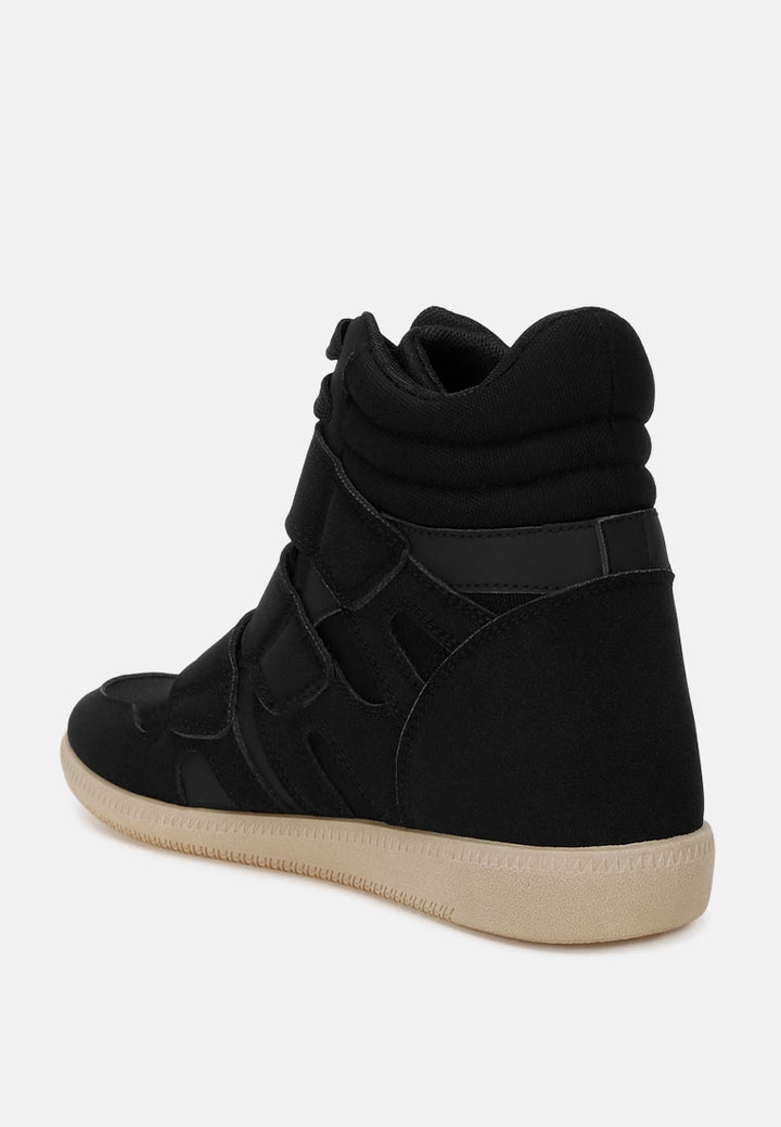 triple strap high-top sneakers by ruw#color_black