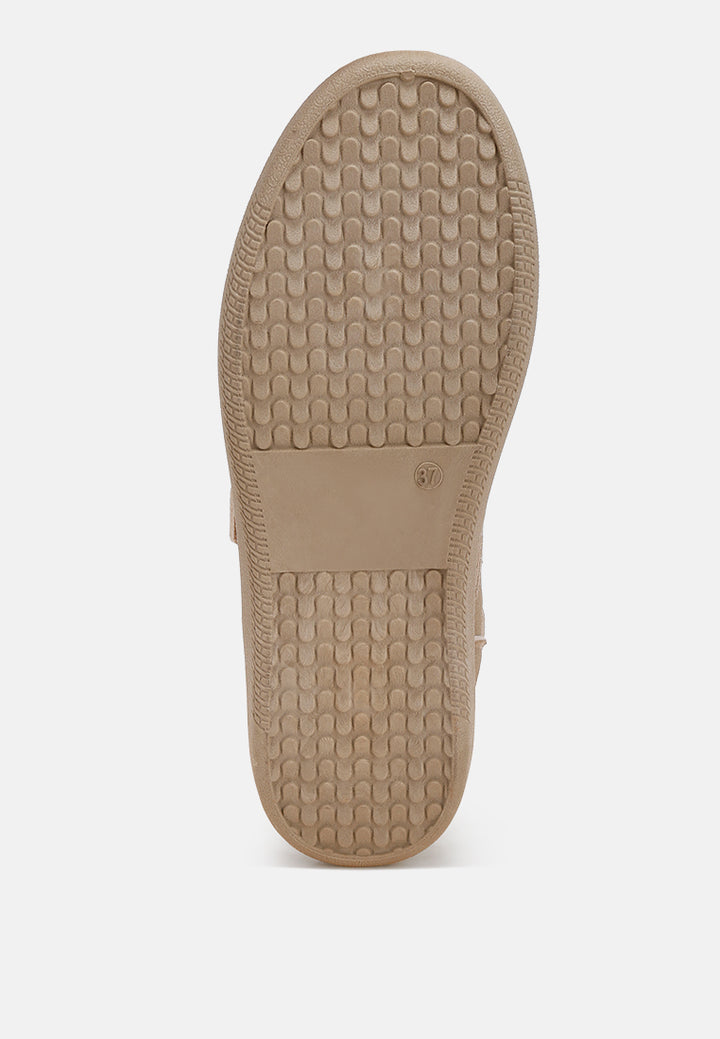 triple strap high-top sneakers by ruw#color_taupe