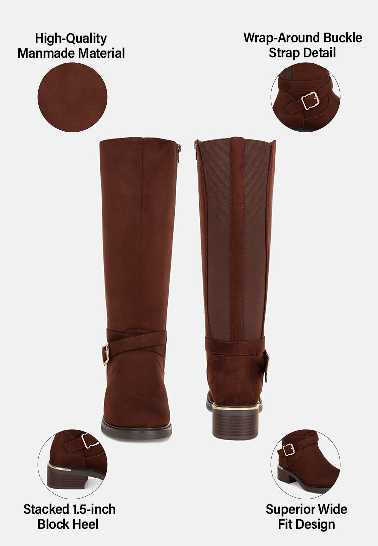 Botas largas clásicas de corte ancho Euphemia