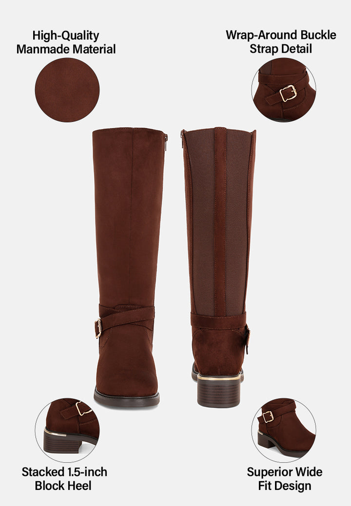 Botas largas clásicas de corte ancho Euphemia
