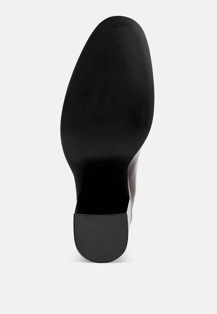 Amalina Almond Toe Block Heel Pumps#color_black-smooth