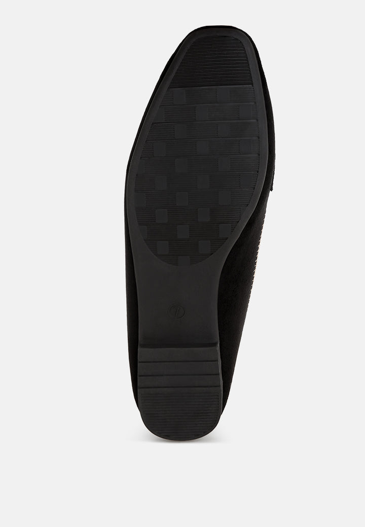 bead embellished ballet flats#color_black