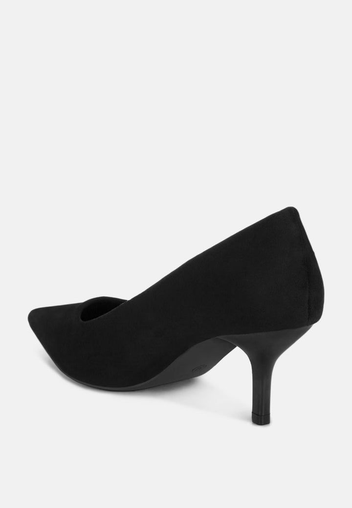 Iridese Pointed Toe Pump Heels#color_black