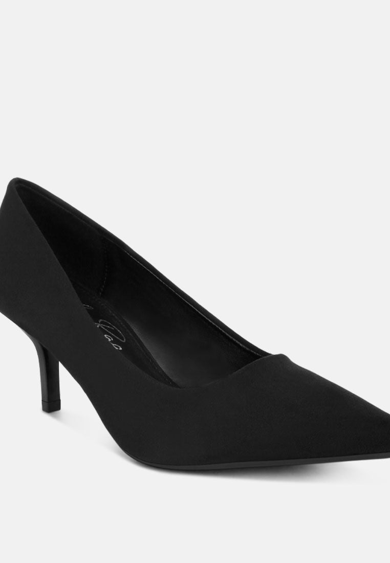 Iridese Pointed Toe Pump Heels#color_black