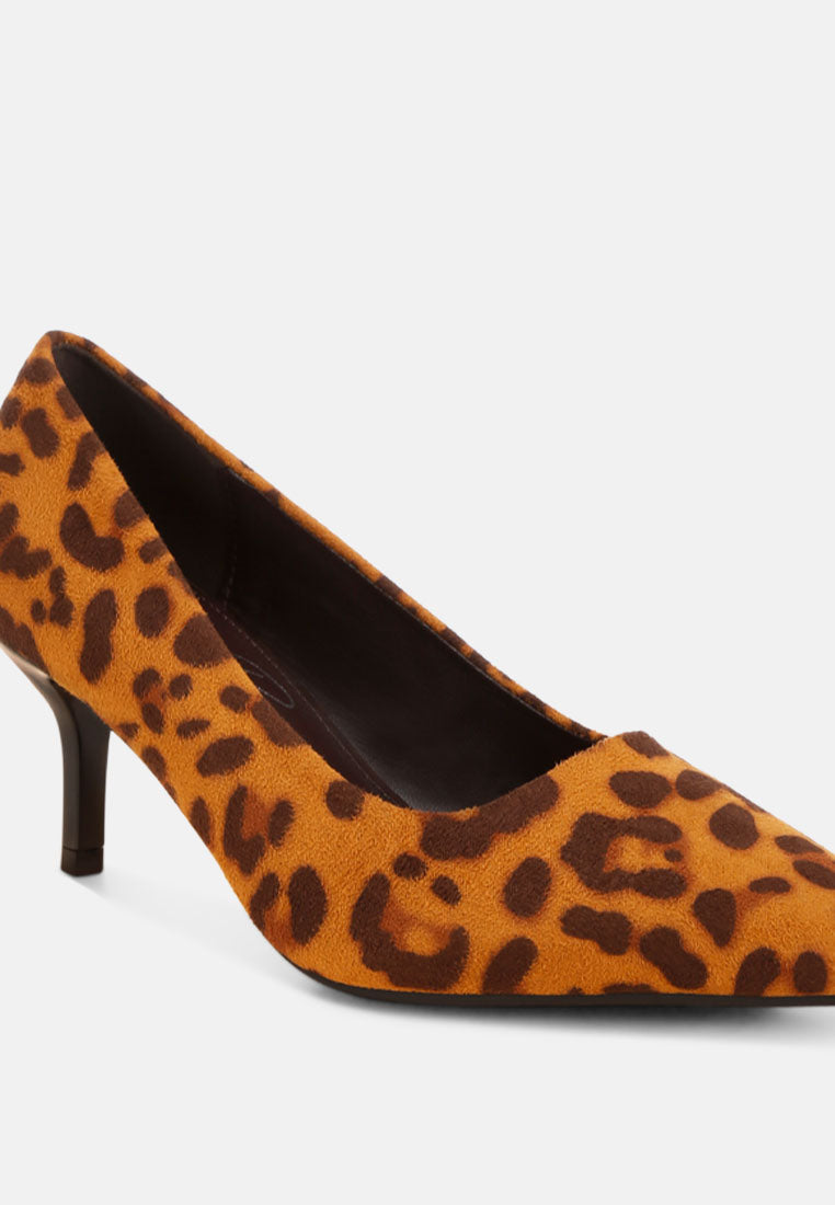 Iridese Pointed Toe Pump Heels#color_leopard