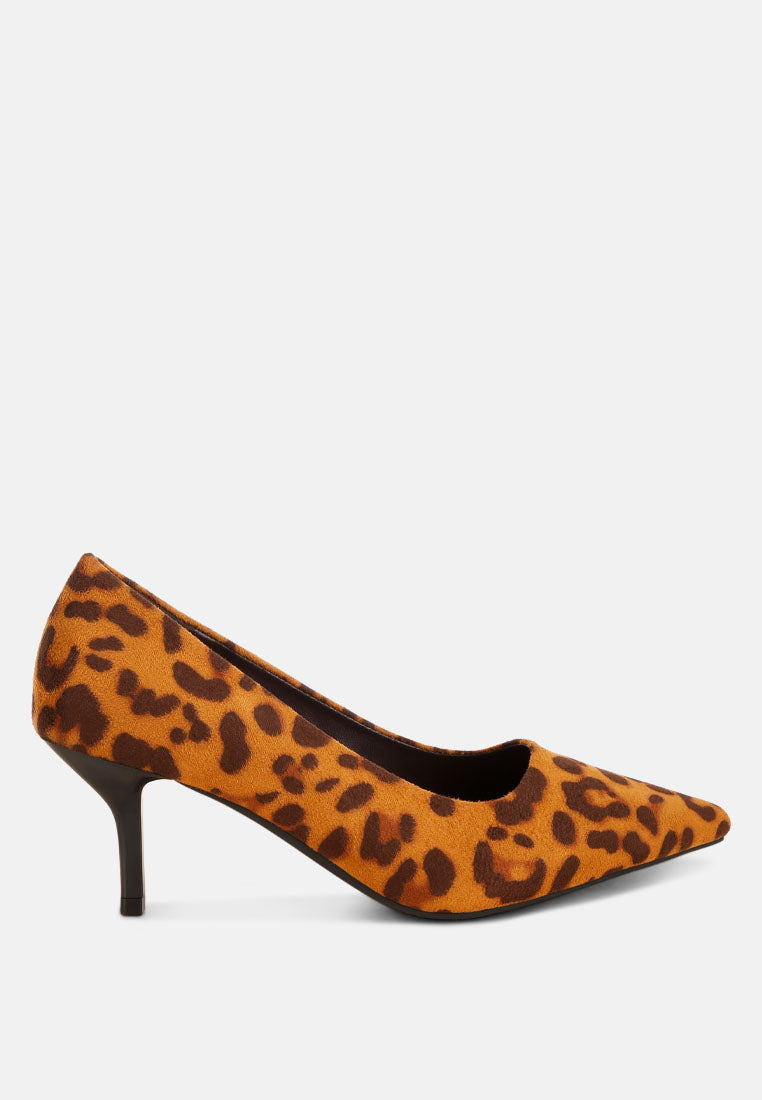 Iridese Pointed Toe Pump Heels#color_leopard