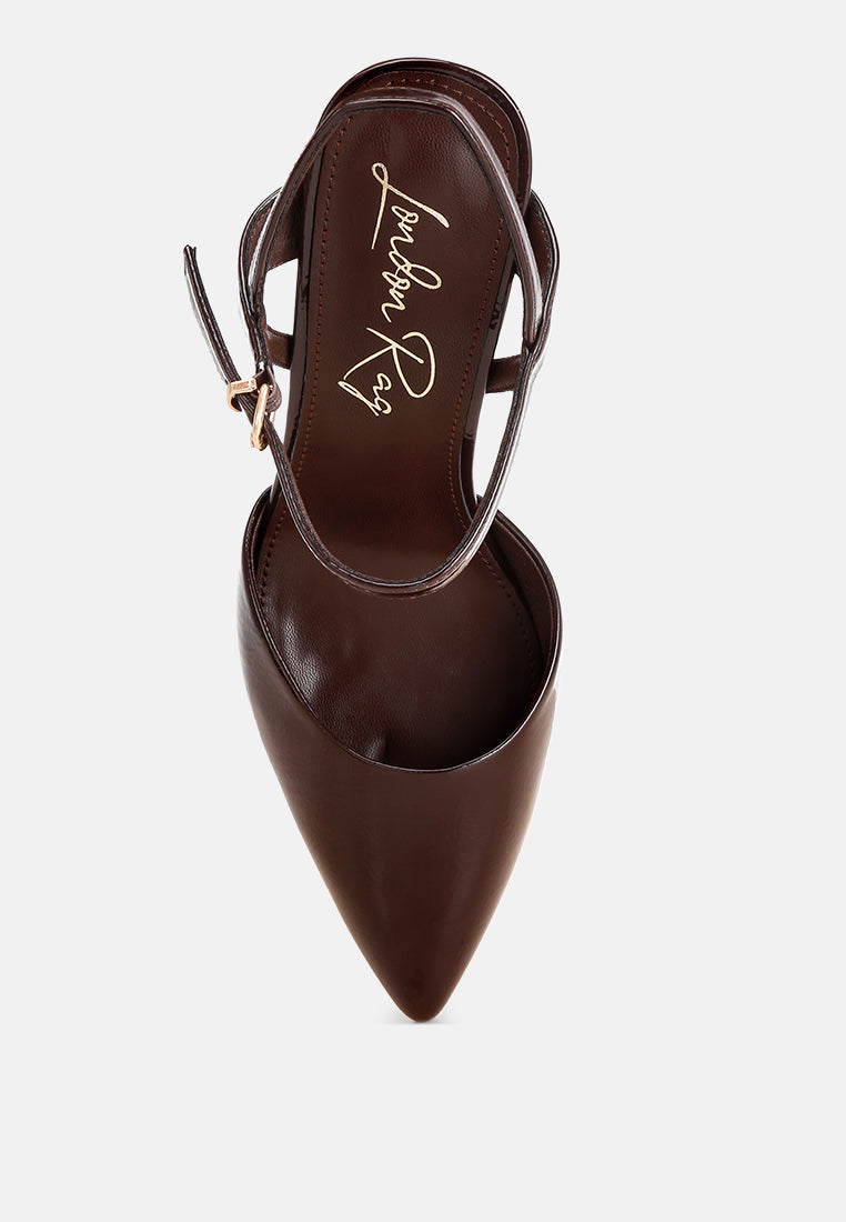 stiletto heel sandals#color_brown