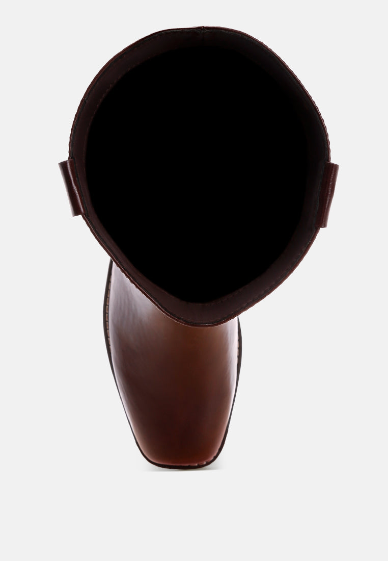 Basala Paneling Detail Boots#color_brown