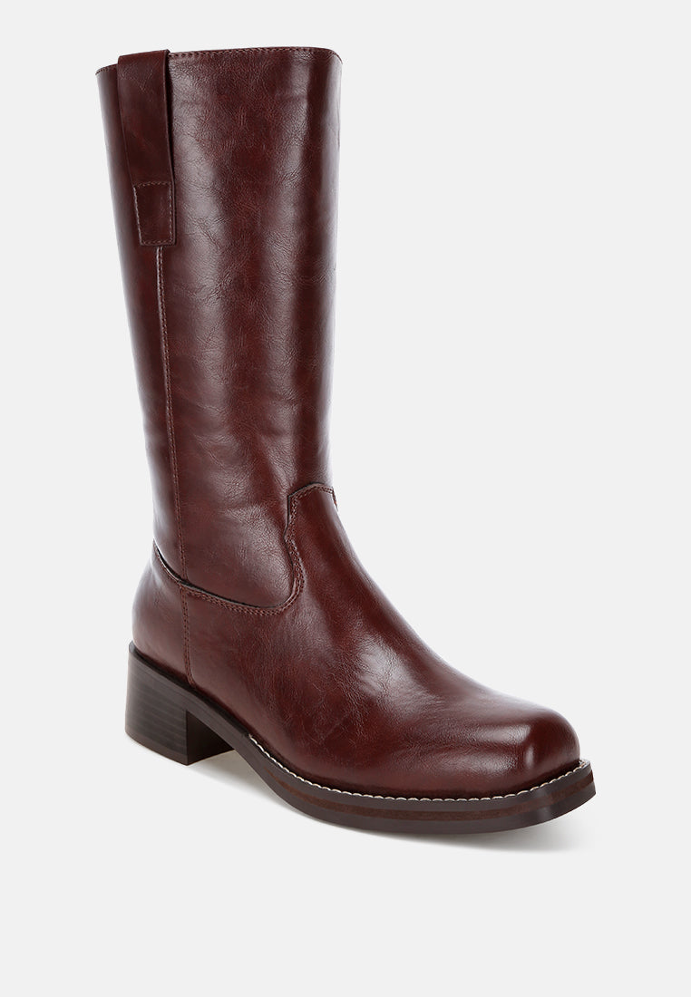 Basala Paneling Detail Boots#color_brown