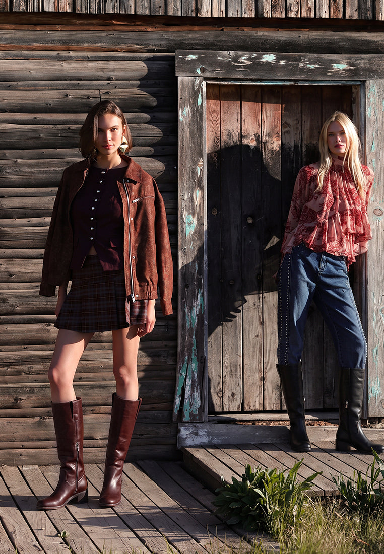 Basala Paneling Detail Boots#color_brown-smooth