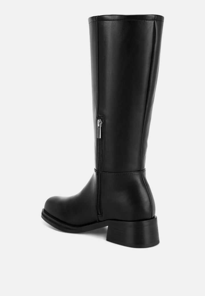 Golda Knee High Block Heel Boots#color_black-smooth