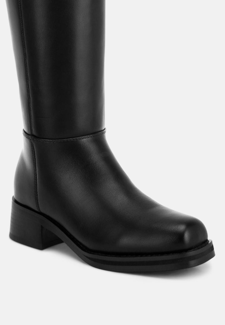 Golda Knee High Block Heel Boots#color_black-smooth