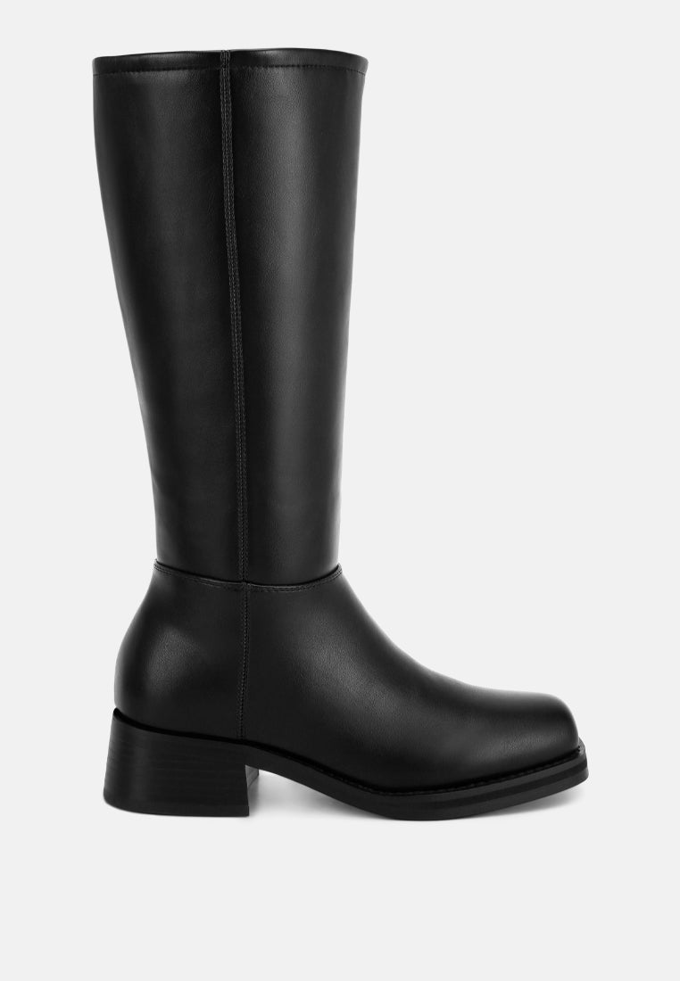 Golda Knee High Block Heel Boots#color_black-smooth