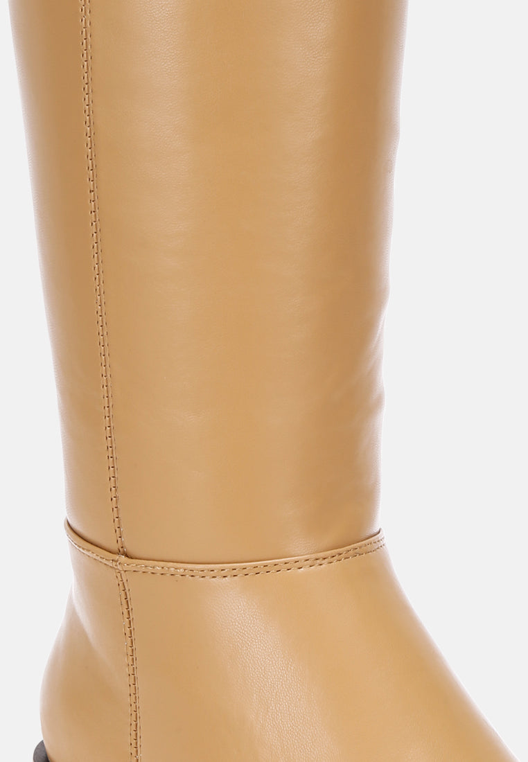 Golda Knee High Block Heel Boots#color_tan-smooth