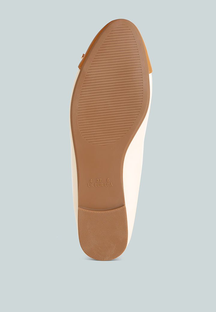 two tone ballet flats by ruw#color_off-white