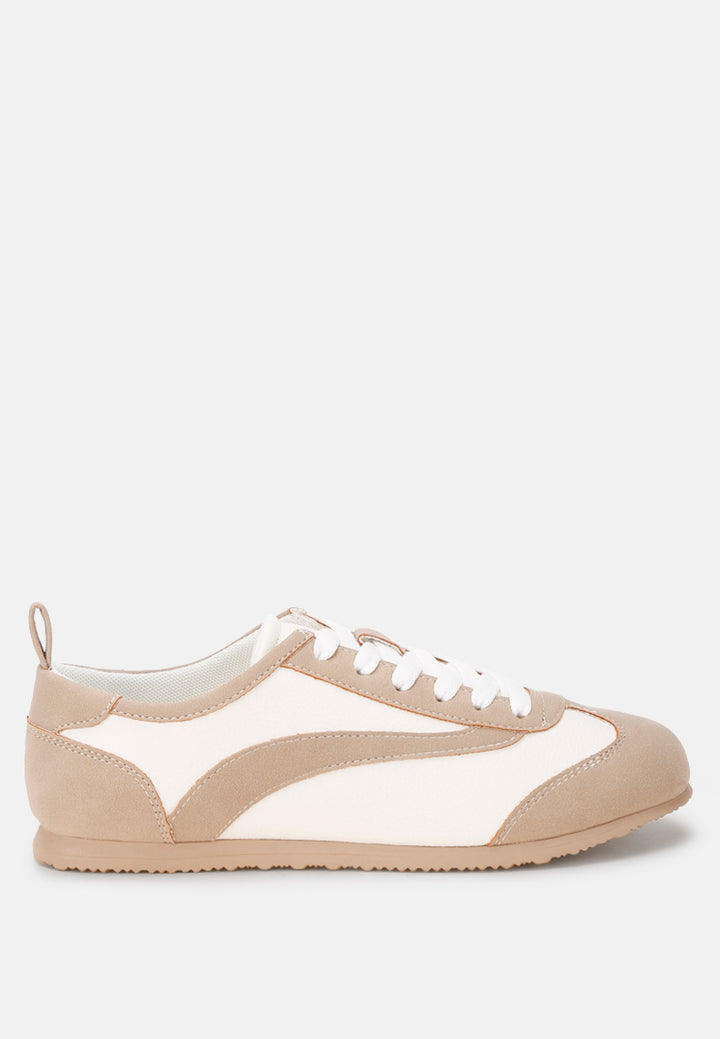 moomba classic lace-up flat Sneakers#color_beige