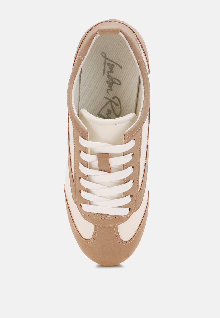 moomba classic lace-up flat Sneakers#color_beige