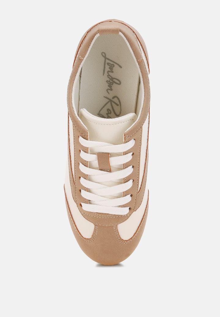 moomba classic lace-up flat Sneakers#color_beige