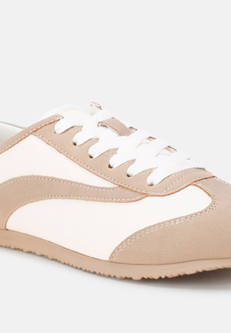 moomba classic lace-up flat Sneakers#color_beige
