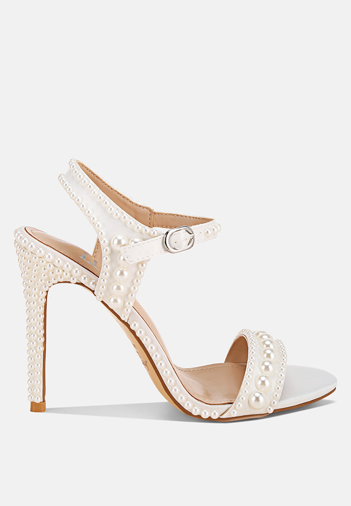 pearl embellished stiletto heels#color_off-white