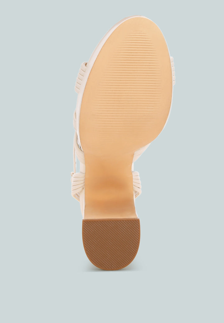 Sinda Ankle Strap Platform Heels#color_white