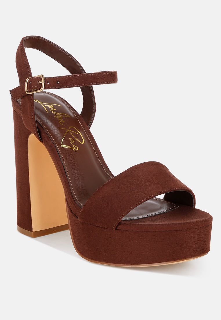 lilasta pin buckle platform block heels#color_brown