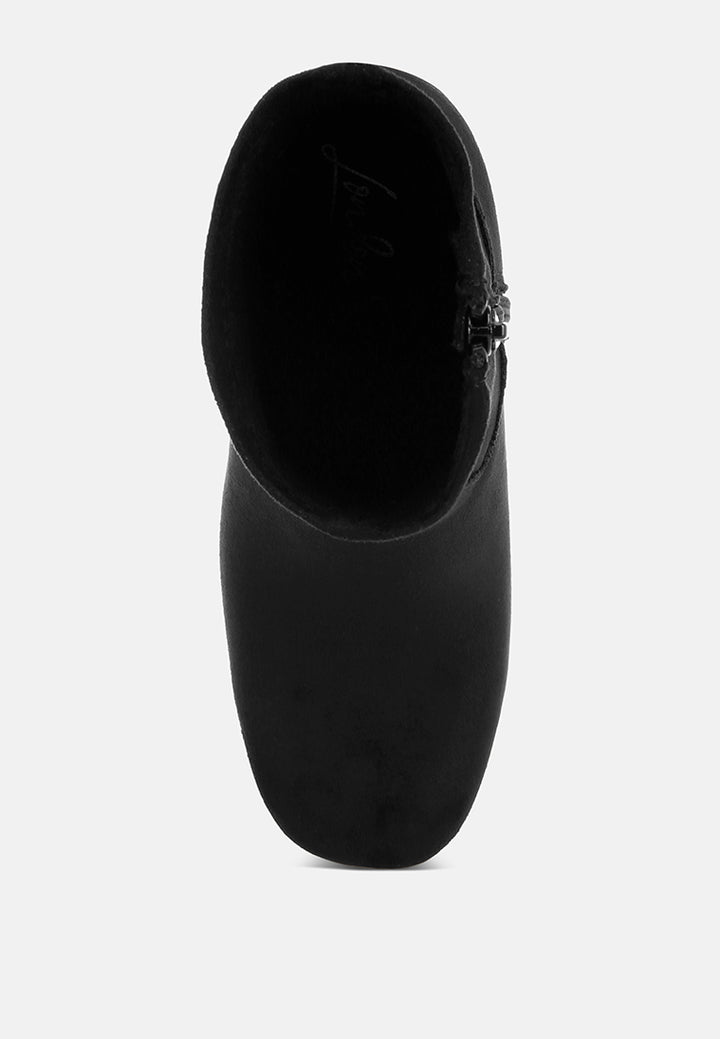 Botines con punta cuadrada elevada Antbera#color_black-suede