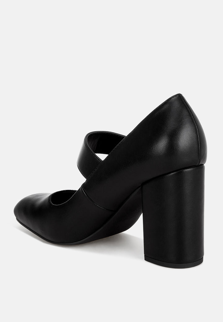 Mayuza Sandalias con tiras y punta cuadradacolor_negro-liso