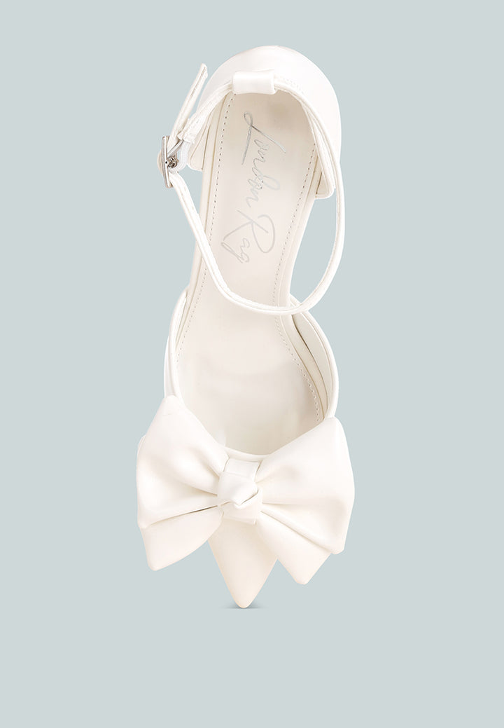 Tacones de aguja con detalle de lazo Papave#color_white-smooth