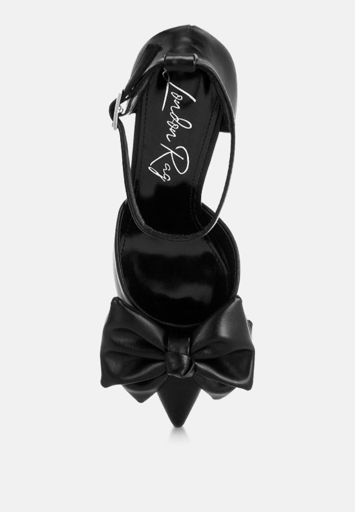 Tacones de aguja con detalle de lazo Papave#color_black-smooth
