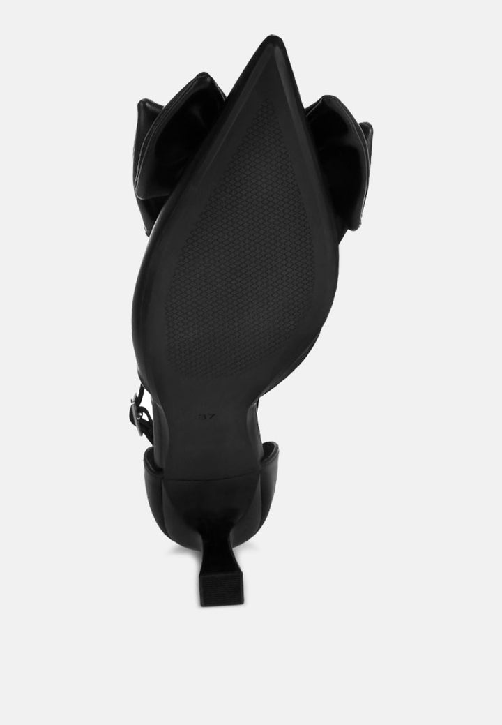 Tacones de aguja con detalle de lazo Papave#color_black-smooth
