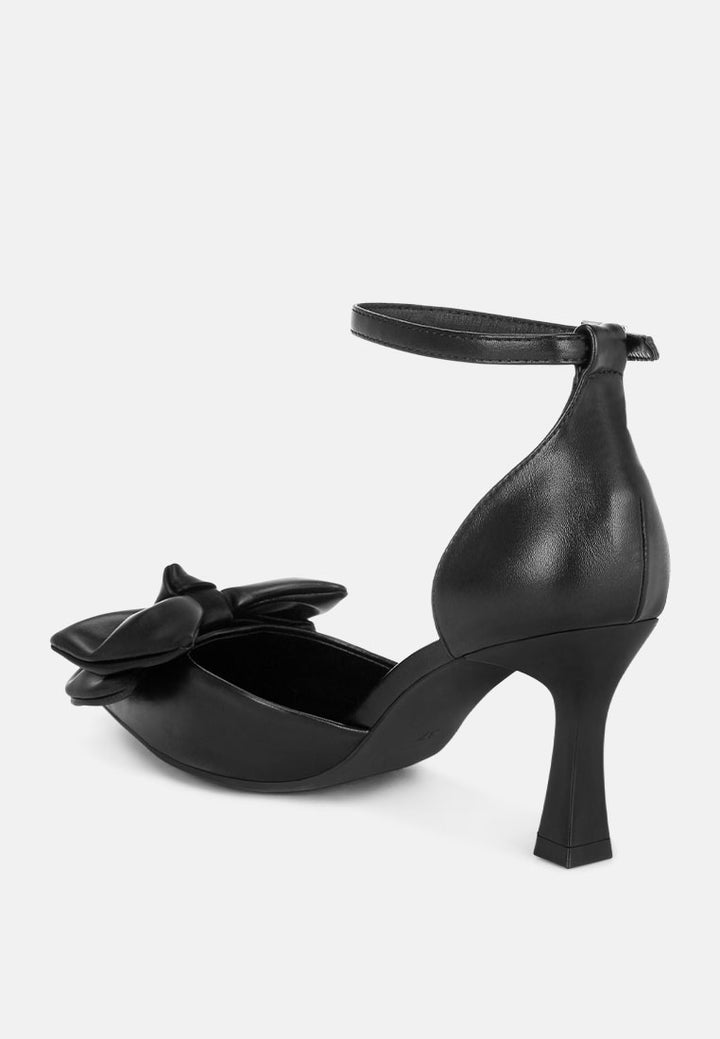 Tacones de aguja con detalle de lazo Papave#color_black-smooth