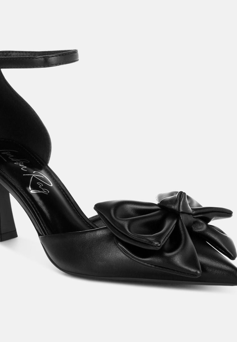 Tacones de aguja con detalle de lazo Papave#color_black-smooth