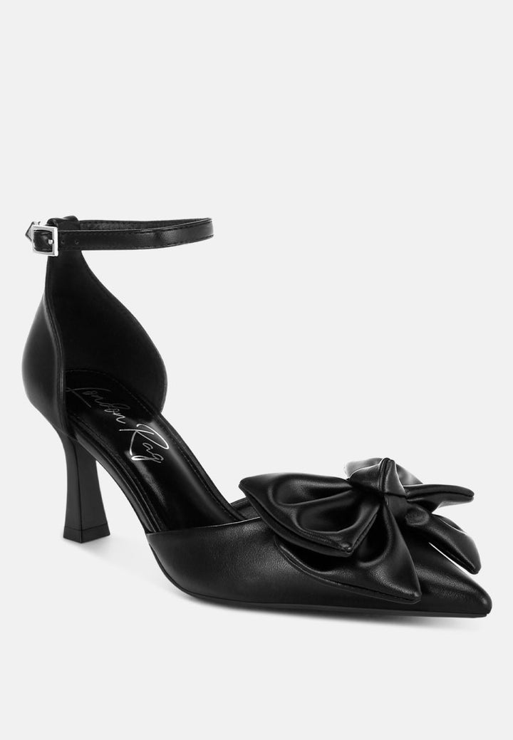 Tacones de aguja con detalle de lazo Papave#color_black-smooth