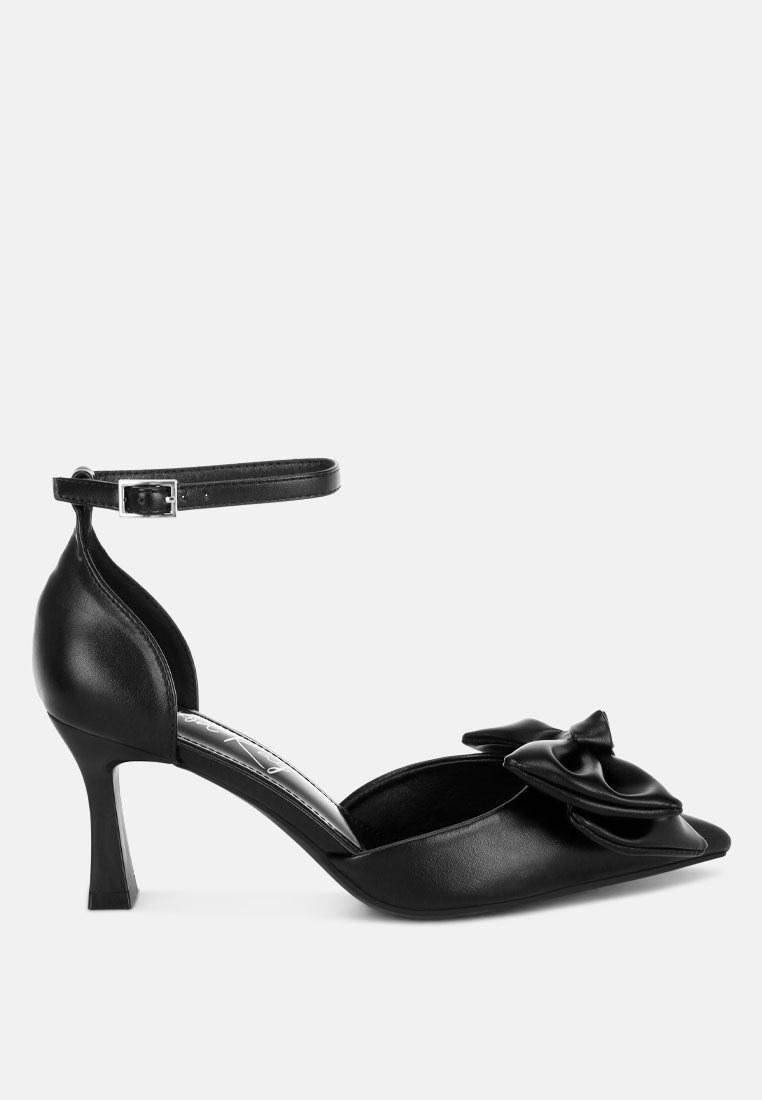 Tacones de aguja con detalle de lazo Papave#color_black-smooth