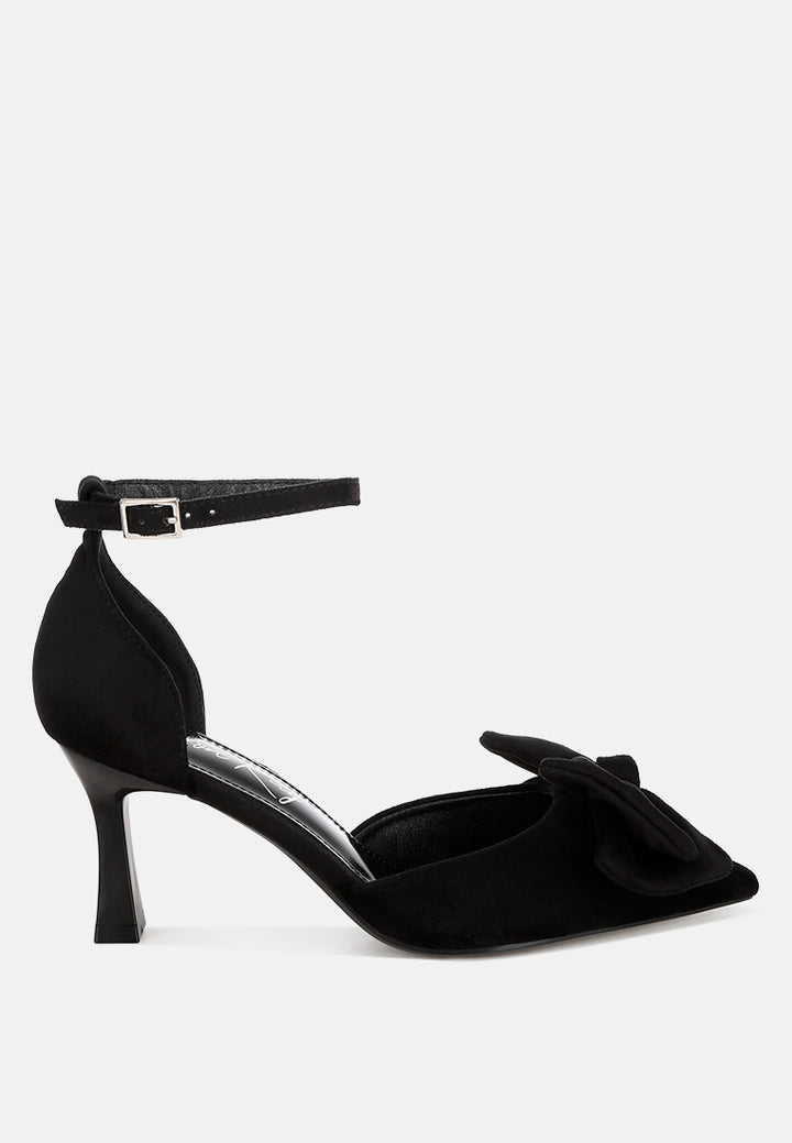 Tacones de aguja con detalle de lazo Papave#color_black-suede