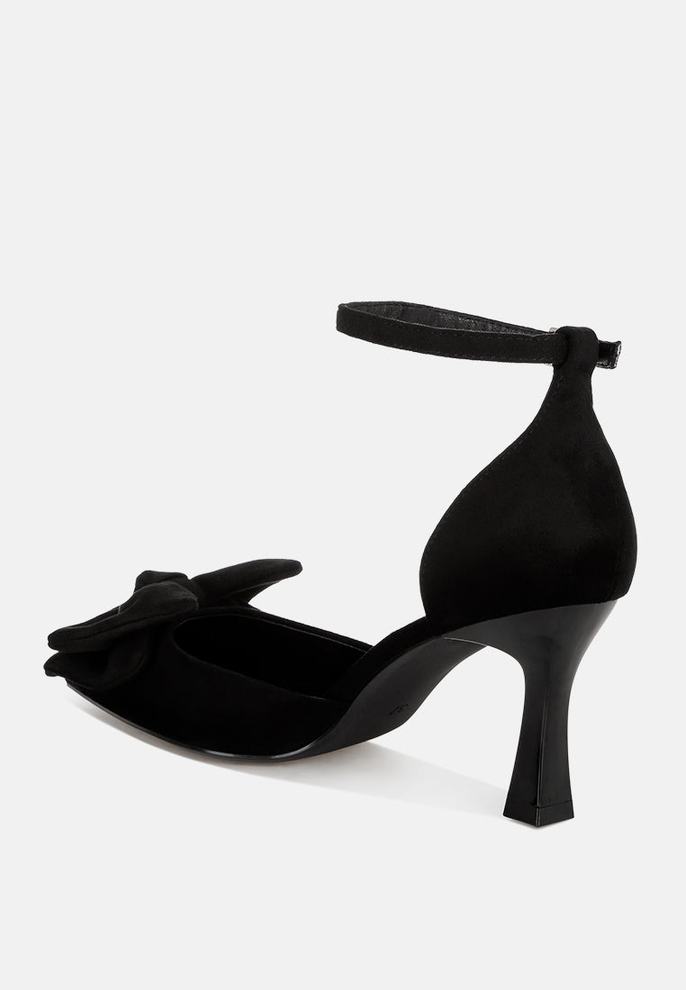 Tacones de aguja con detalle de lazo Papave#color_black-suede