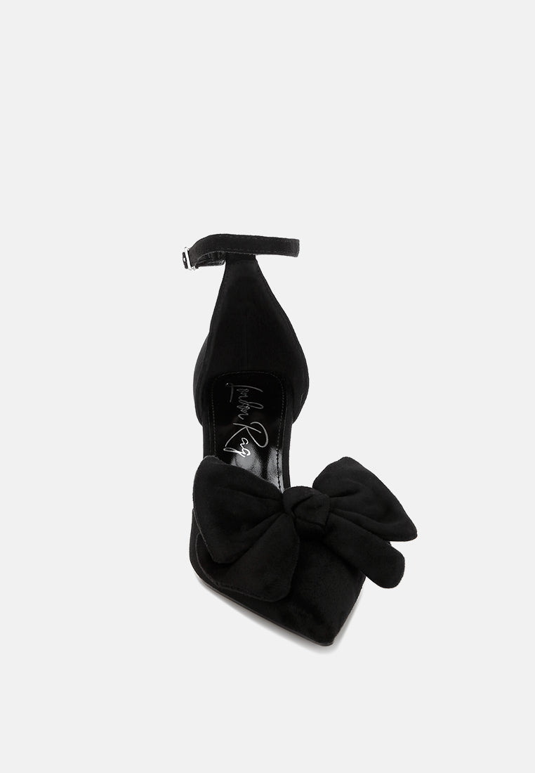 Tacones de aguja con detalle de lazo Papave#color_black-suede