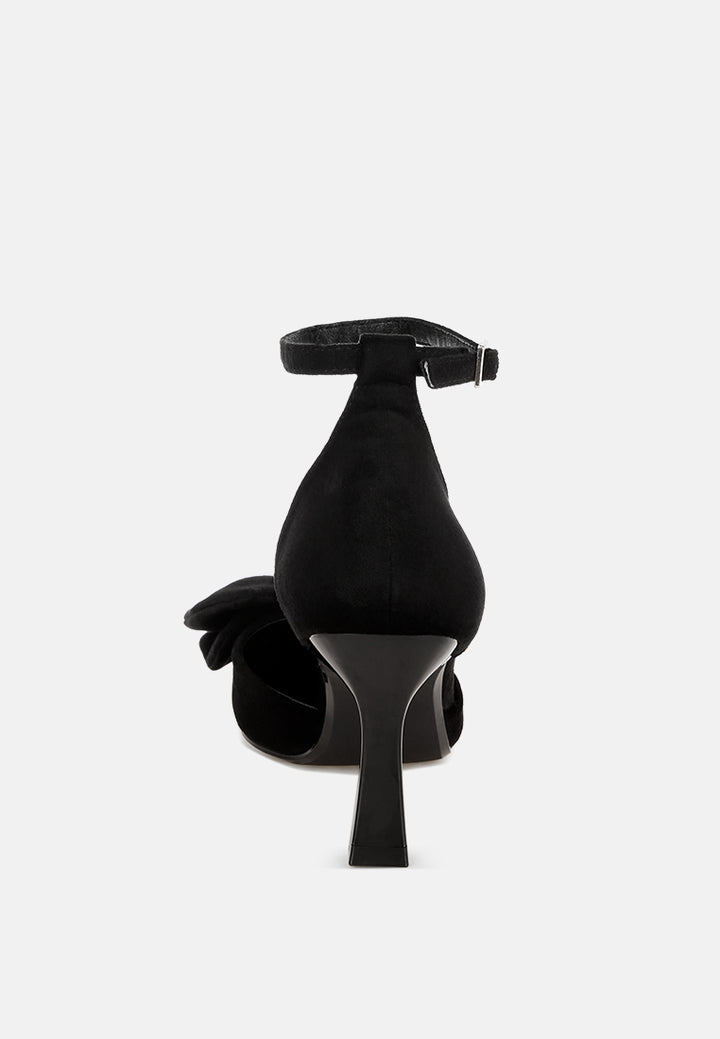 Tacones de aguja con detalle de lazo Papave#color_black-suede