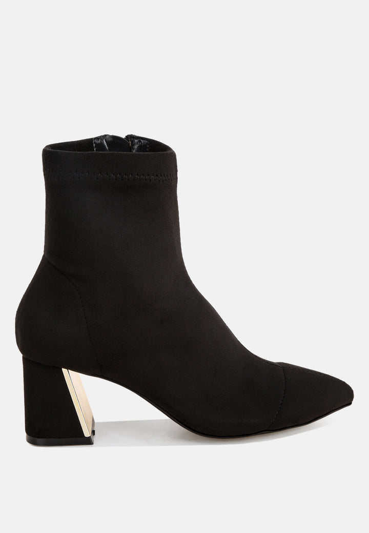 Easy Baddie Metallic Detail Stretchy Boots#color_black-suede
