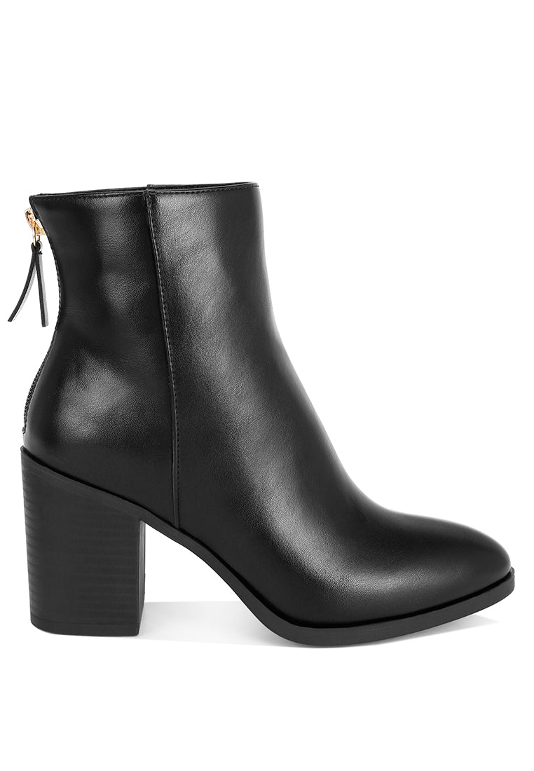 high block heel boots#color_black-smooth