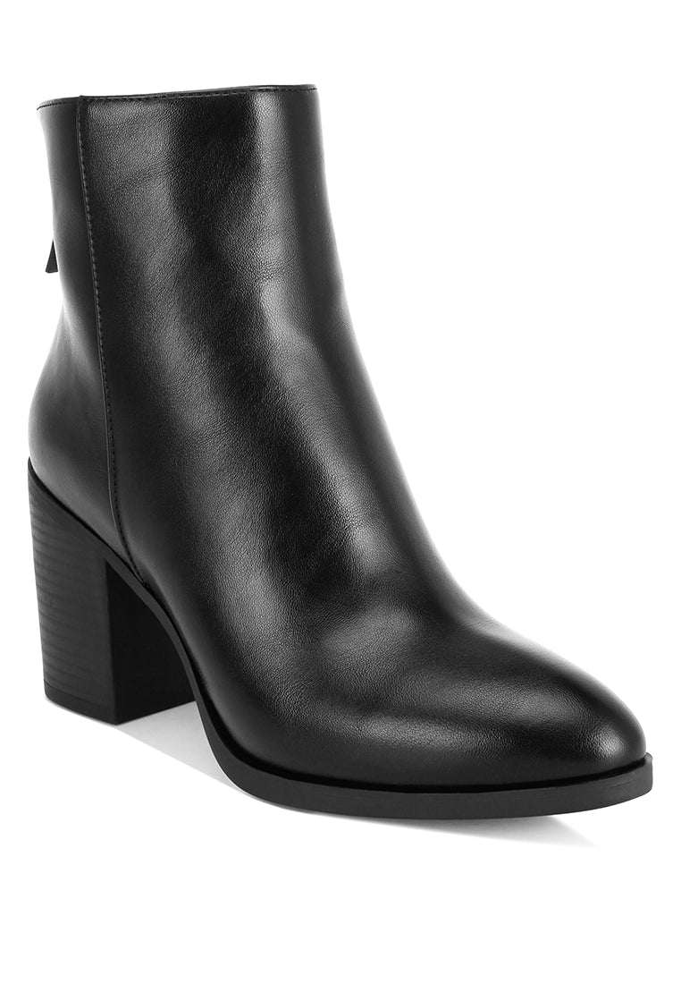 high block heel boots#color_black-smooth
